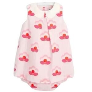 Jacadi Blanc Paris NWT Member Exclusive dress Sz 24M 100% organic Cotton